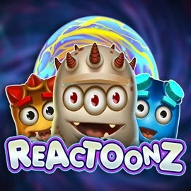 Reactoonz logo by Play’n GO at Cashed Casino